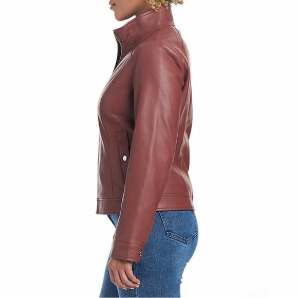 🆕 Vince Camuto Ladies' Faux Leather Jacket - Pink (NWT) - Picture 3 of 7